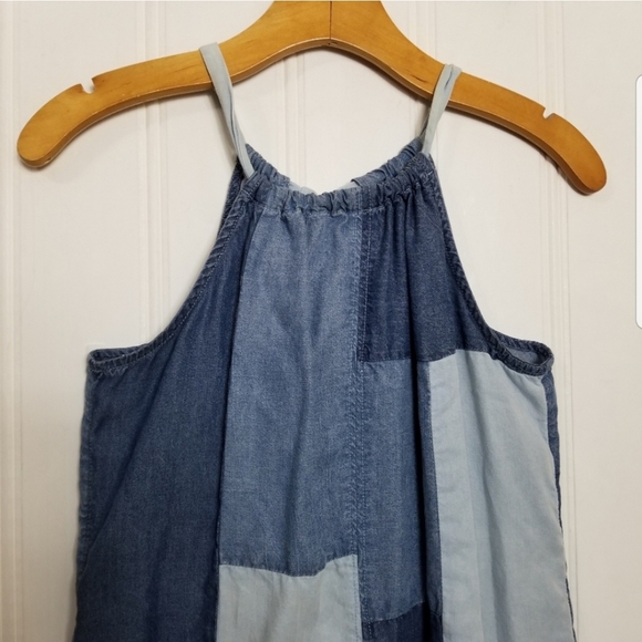 Soho New York And Company Denim Like Tie Back Sleeveless Top - Picture 3 of 12